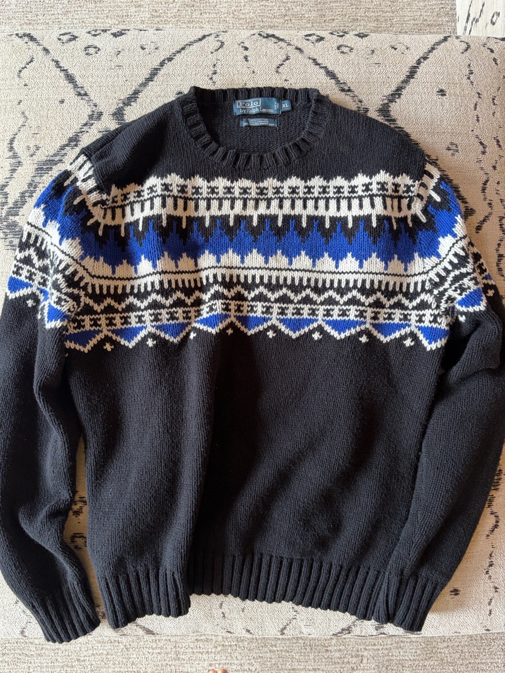 Polo Ralph Lauren Cotton/Cashmere/Alpaca Blend Nordic Sweater, XL